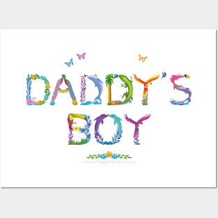 Daddy's Boy - tropical word art Posters and Art